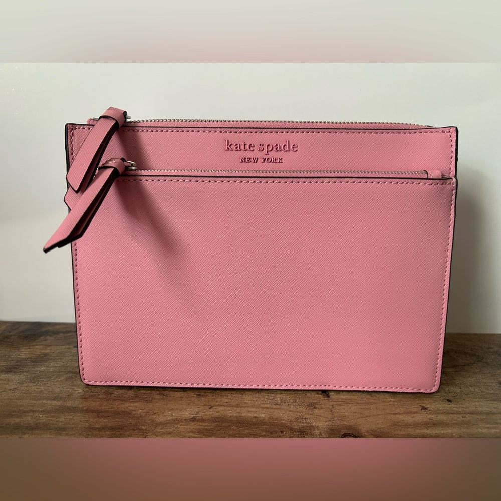 Kate Spade Pink Double-Zip Pouch